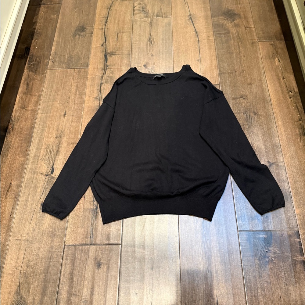 INC International Concepts Women's Black Long Sleeve Top